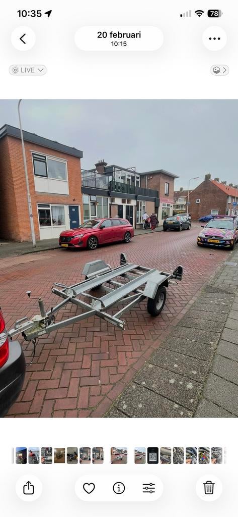 Motor aanhanger te HUUR!! 2 of 1 motoren, Auto diversen, Aanhangers en Bagagewagens, Ophalen of Verzenden, Gebruikt