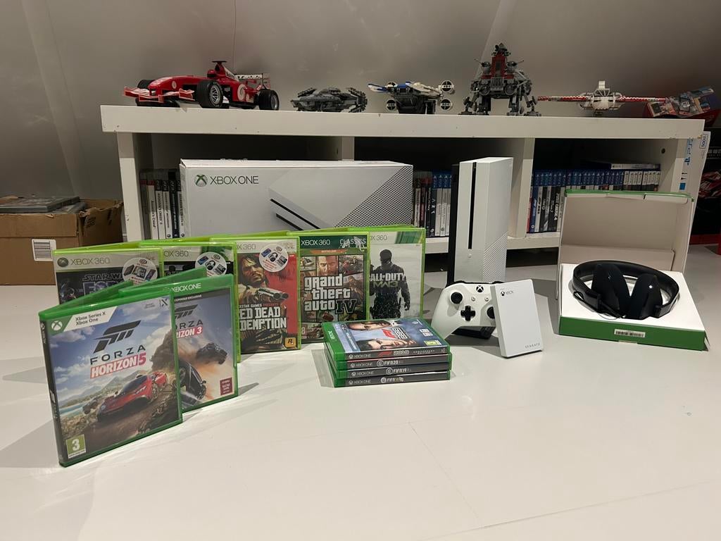 Xbox one s 500GB met 2TB HDD en games, Spelcomputers en Games, Ophalen, Xbox One S, Met harde schijf, Met 1 controller