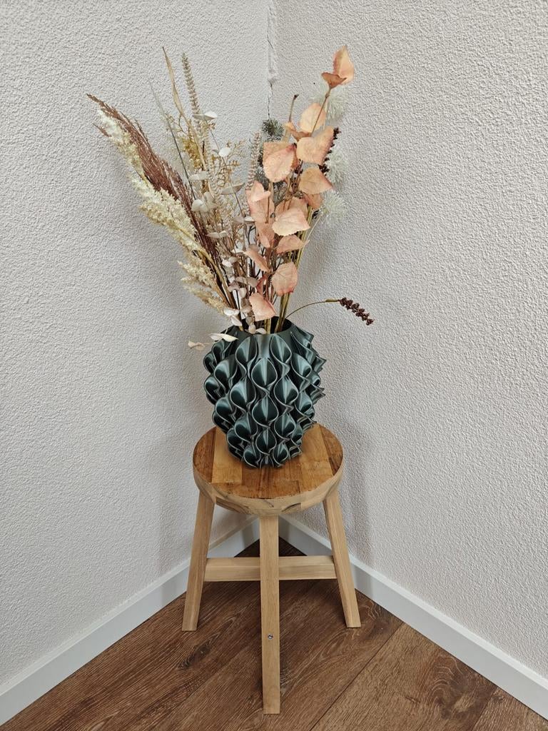 Lelie vaas | Brons kleurig | 25 cm, Ophalen of Verzenden