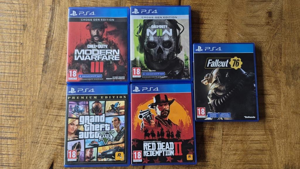 PS4 Games: Call of Duty, GTA V, Red Dead Redemption 2, Avontuur en Actie, Online, Gebruikt, Vanaf 18 jaar
