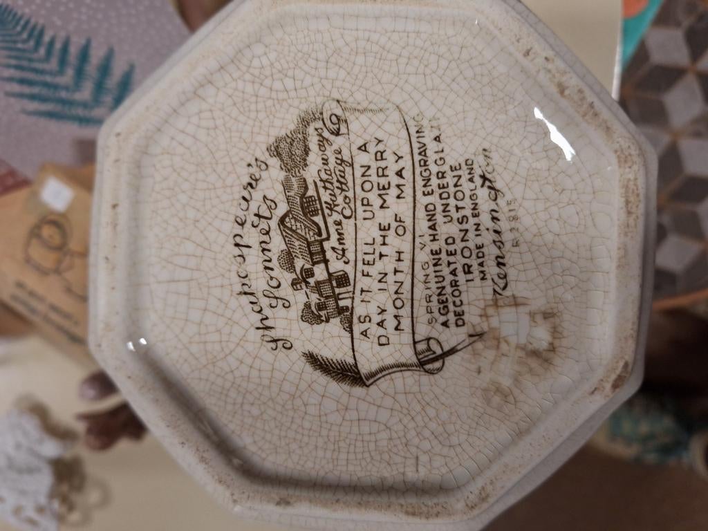 Enoch Wedgwood Shakespeare sonnets  theepot en mokken, Huis en Inrichting, Keuken | Servies, Gebruikt, Vintage, Ophalen of Verzenden