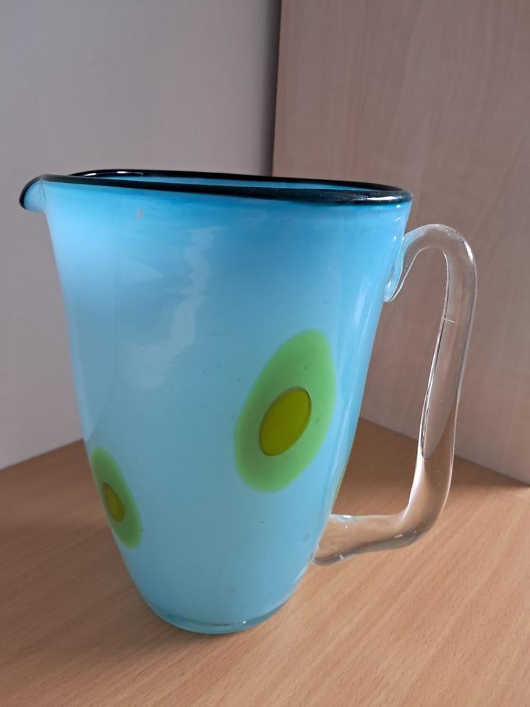 Handgemaakte glazen waterkan, Ophalen of Verzenden, Nieuw