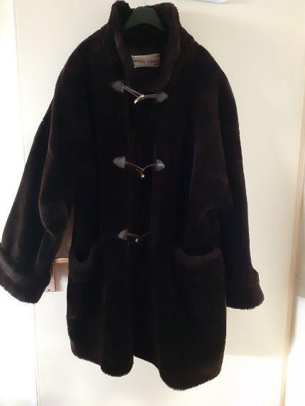 Michél Valérie warme jas maat 44 houtje touwtje donkerbruin, Ophalen of Verzenden, Zo goed als nieuw, Maat 42/44 (L), Zwart