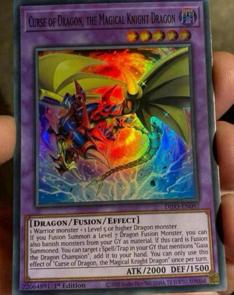 Yu-Gi-Oh? Curse of Dragon, the Magical Knight Dragon DIFO 1s, Verzenden, Zo goed als nieuw, Losse kaart, Foil