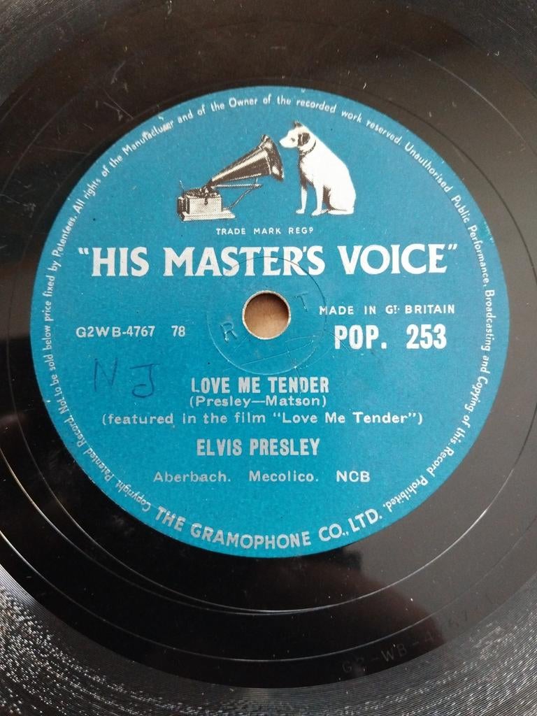 Elvis Presley - Love me tender 78RPM, Ophalen of Verzenden, Gebruikt, 10 inch
