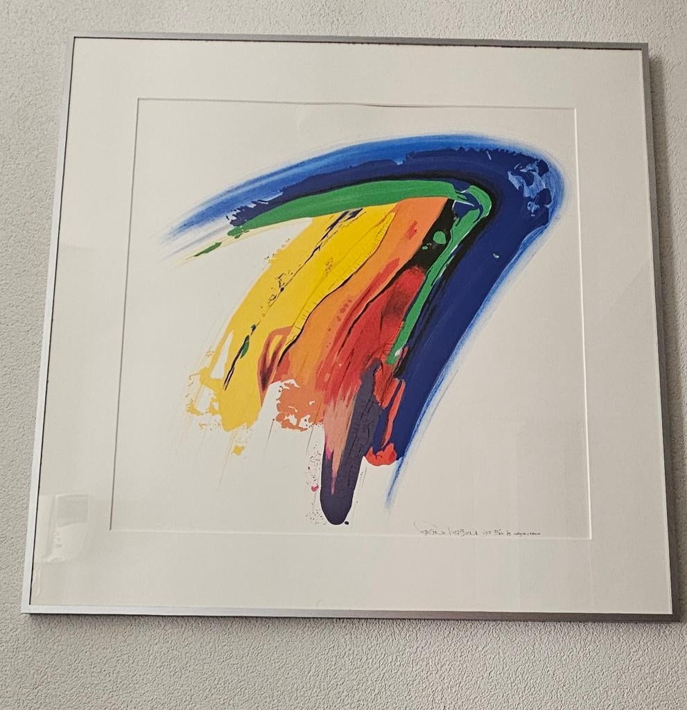 Ingelijste kleurrijke zeefdruk van Frank Lejeune, Antiek en Kunst, Kunst | Litho's en Zeefdrukken, Ophalen