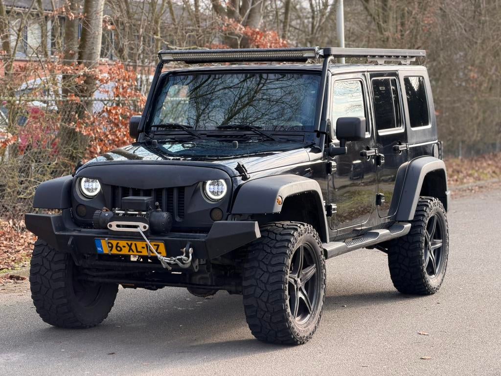 Jeep Wrangler 2.8 CRD Unlimited AUT 2007 Zwart, Auto's, Automaat, 4 cilinders, 241 €/maand, Zwart