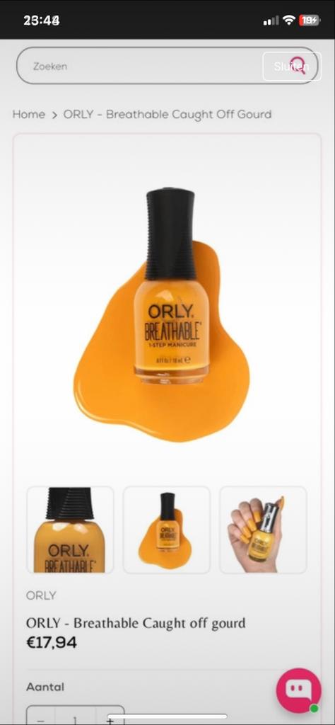 Orly Breathable Nagellak - Caught Off Gourd, Geel, Nieuw, Ophalen of Verzenden, Handen en Nagels