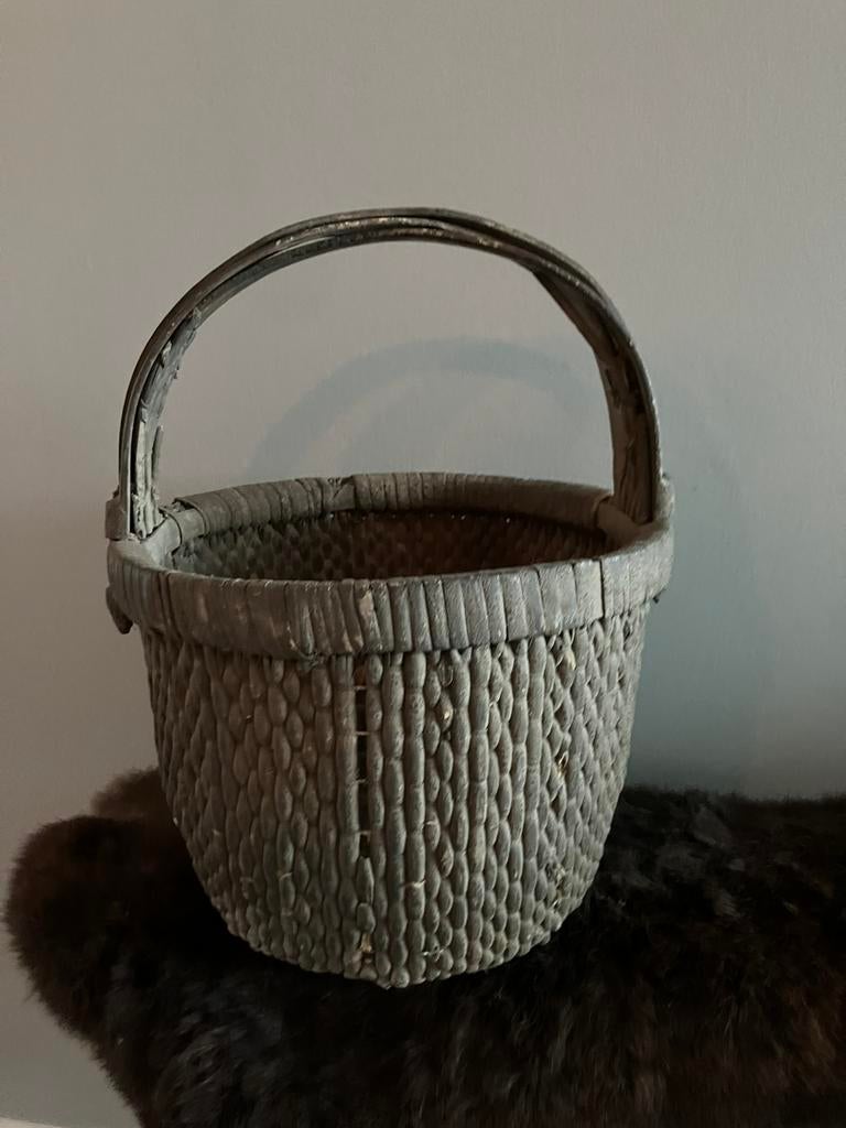 Oude pluk mand, Mand, Rond, Ophalen of Verzenden, Zo goed als nieuw