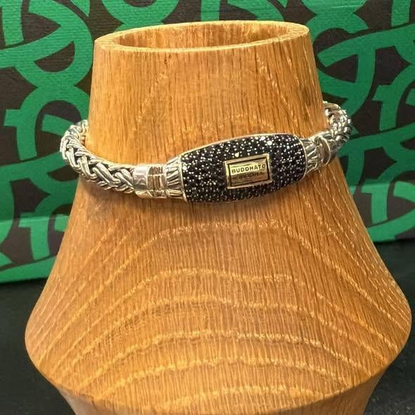 BUDDHA TO BUDDHA ARMBAND TYPE J173 D KATJA XL BLACK € 399,95, Sieraden, Tassen en Uiterlijk, Armbanden, Nieuw, Zilver, Zilver