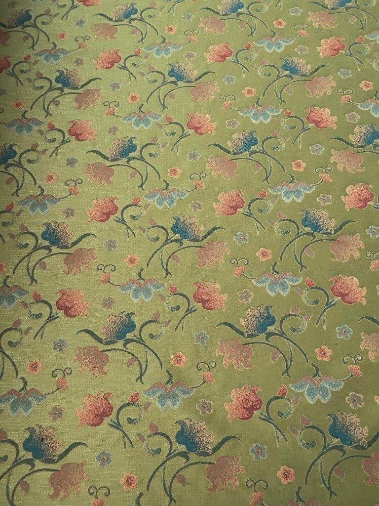 STOF VOOR DESIGN: Keymer meubelstof PER METER MAX. 14 METER, 120 cm of meer, Ophalen of Verzenden, Polyester, Groen