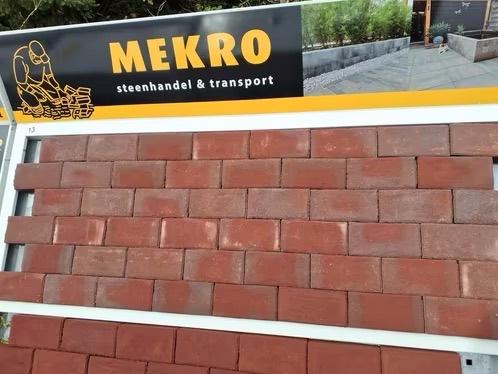 Gebakken klinkerkeien rood/bruin 1000m2, Tuin en Terras, Klinkers, Ophalen of Verzenden, Zo goed als nieuw, 10 m² of meer