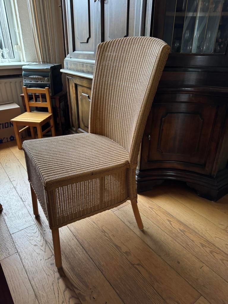 Lloyd Loom eetkamerstoelen 6 stuks, Ophalen, Gebruikt, Bruin, Vijf, Zes of meer stoelen