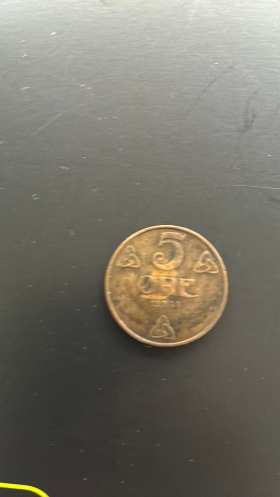 Noorwegen 5 ore 1935, Ophalen of Verzenden, Overige landen