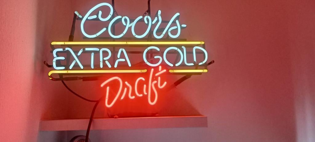Coors Extra Neon Verlichting, Ophalen of Verzenden, Gebruikt, Lichtbak of (neon) lamp