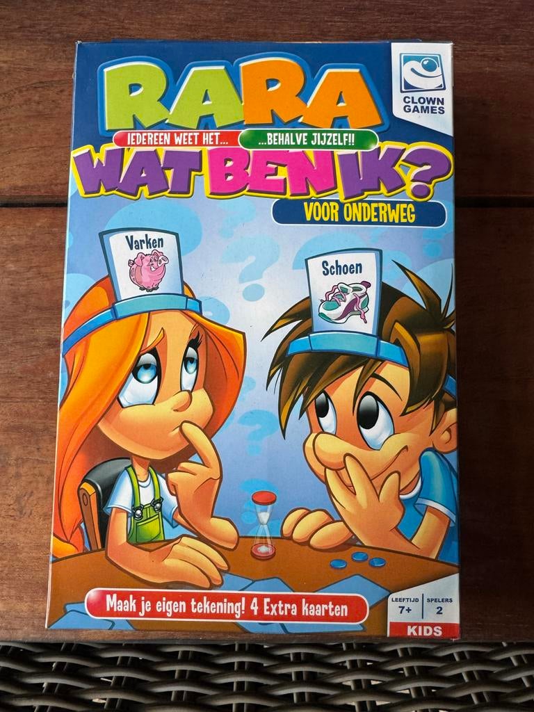 Rara Wat Ben Ik? - Leuk spel voor onderweg!, Hobby en Vrije tijd, Gezelschapsspellen | Bordspellen, Een of twee spelers, Ophalen of Verzenden