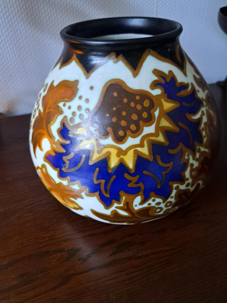 Arnhem plateel .holland ,vaas, handbeschilderd, Ophalen of Verzenden