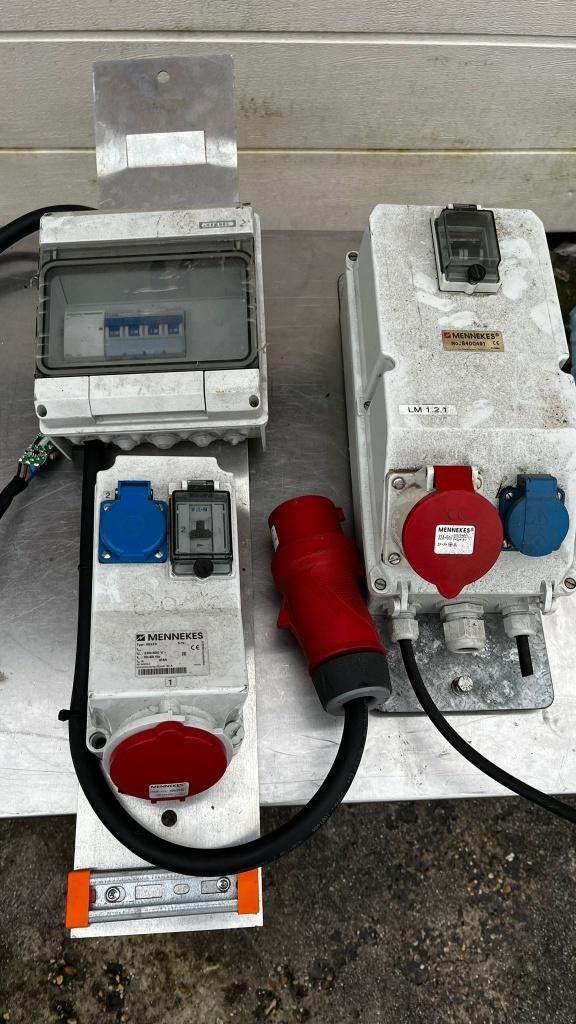 Mennekes krachtstroomverdeler 32A met automatenkast, Ophalen, Gebruikt, Overige typen