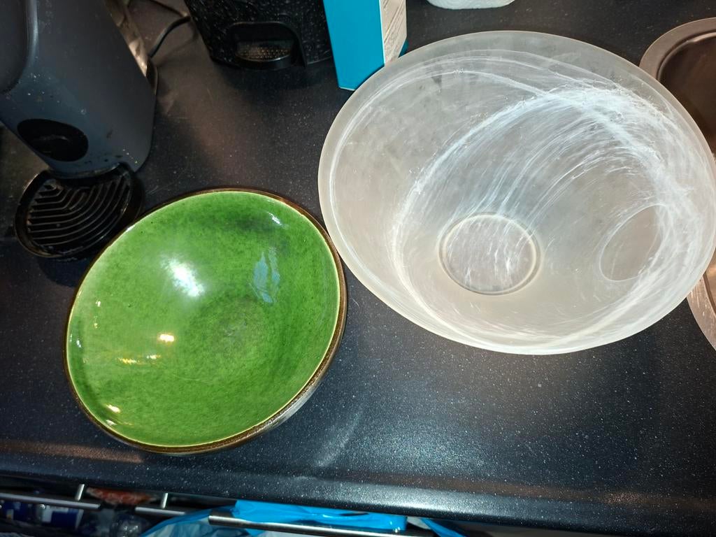 Schaaltjes oud glas en klei, Antiek en Kunst, Ophalen