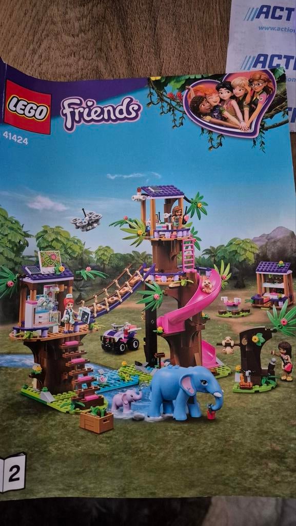 LEGO Friends 41424 Jungle reddingsbasis, Ophalen, Zo goed als nieuw, Complete set, Lego