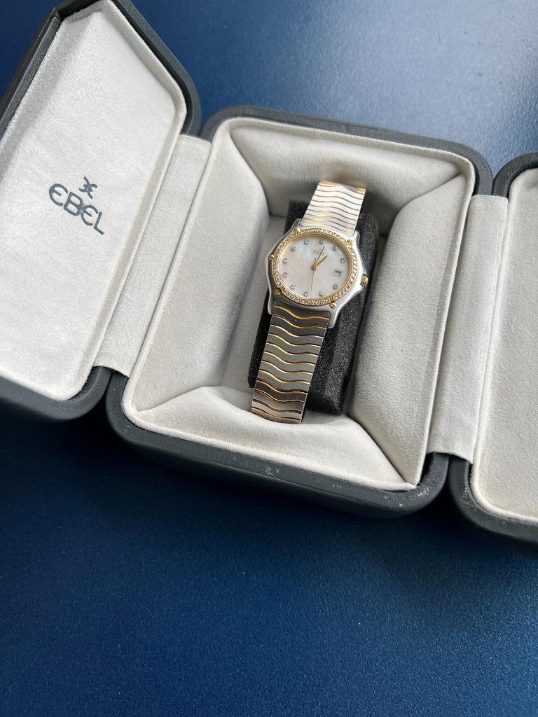 Ebel dames goud briljant staal  34 cm, Overige merken, Staal, Polshorloge, Ophalen of Verzenden