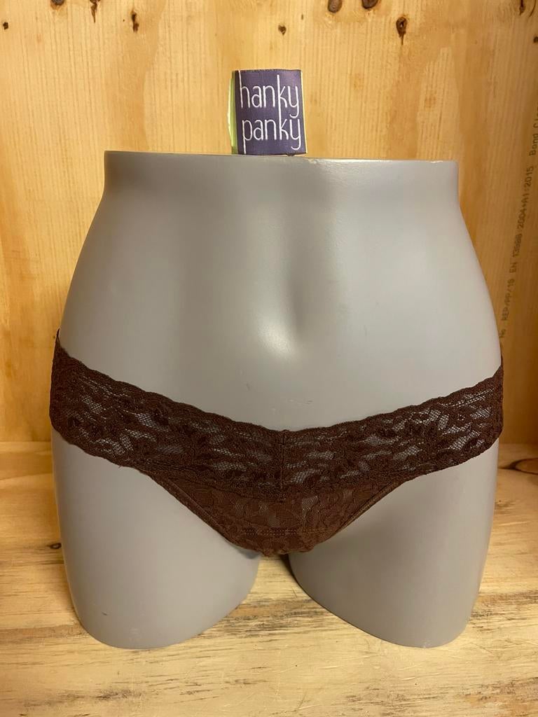 Hanky panky low rise string 1 maat, Verzenden, Bruin, String