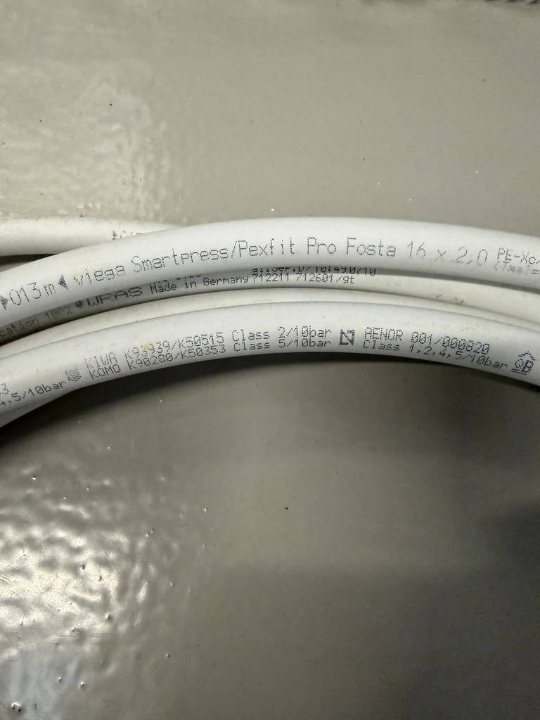 Viega Smartpress/Pexfit Pro Fosta 16 x 2.0 Buis, Ophalen, Overige materialen, Minder dan 20 mm, 4 tot 6 meter