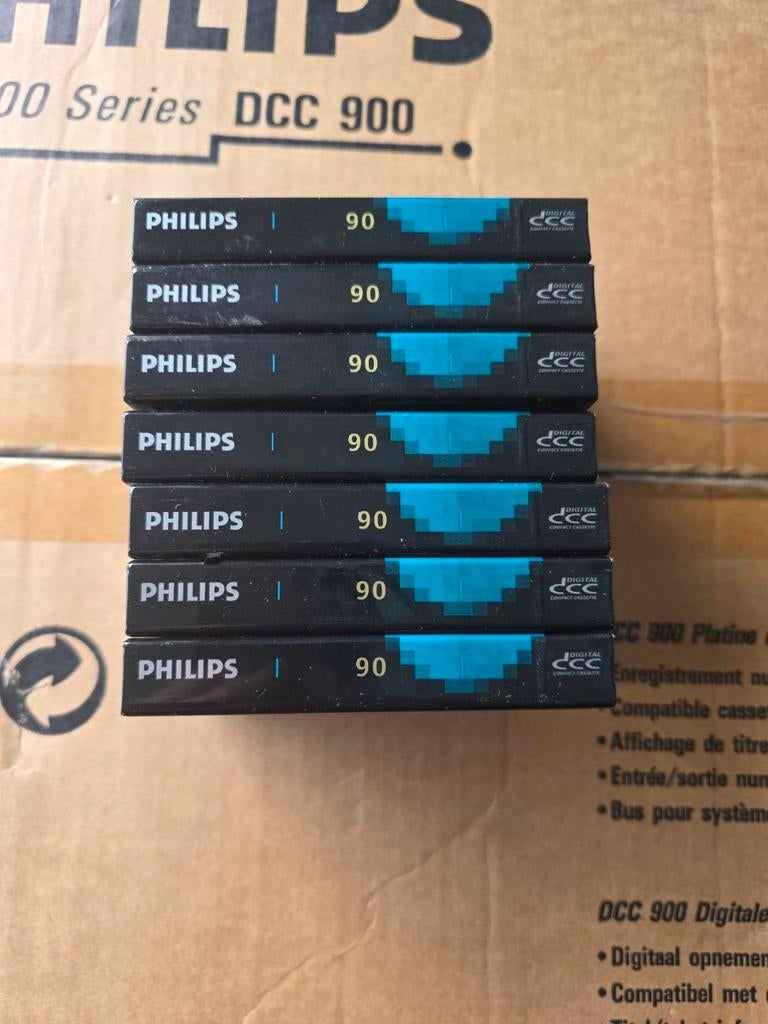 Nieuwe Philips DCC 90 Digital Compact Cassettes - 7 stuks, Cd's en Dvd's, Cassettebandjes, Gebruikt, 2 t/m 25 bandjes, Overige genres