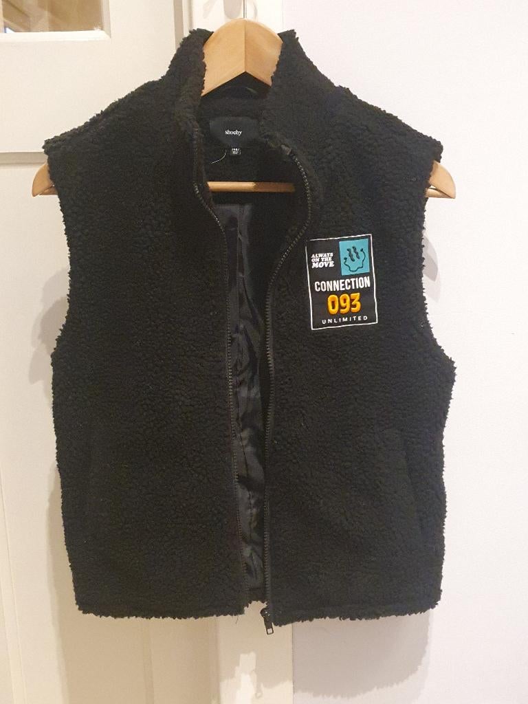 Teddy bodywarmer 146/152 zwart, Kinderen en Baby's, Ophalen of Verzenden, Zo goed als nieuw, Meisje, Trui of Vest