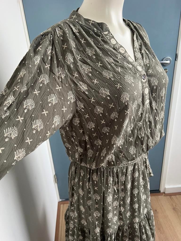 Bindi oudgroen wit jurkje gypsy m/l mosgroen, Kleding | Dames, Maat 38/40 (M), Bindi, Ophalen of Verzenden, Zo goed als nieuw