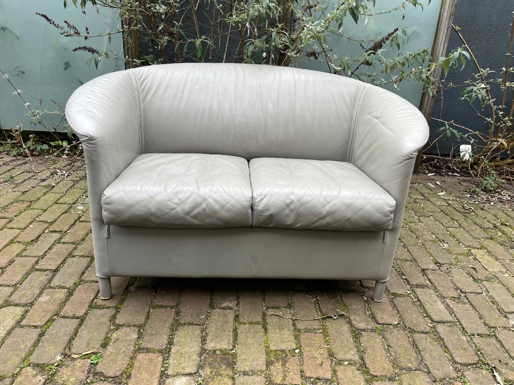 Wittmann Aulia tweezitsbankje compact leer, Gebruikt, Klassiek , Loungen, Mancave Salon Serre, Tweepersoons, 75 tot 100 cm