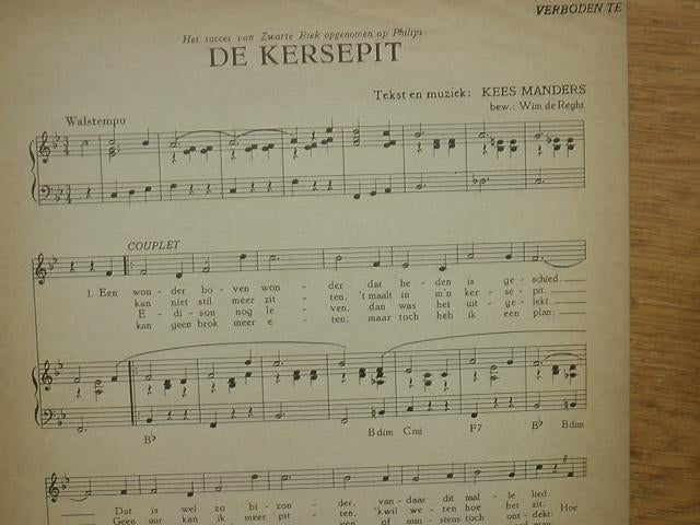 DE KERSEPIT + VOOR JOU ALLEEN, Gebruikt, Ophalen of Verzenden, Artiest of Componist, Populair