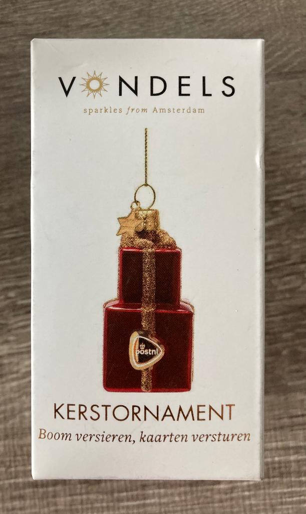 Kerstbal ornament pakje rood Vondels Post NL, Ophalen of Verzenden, Zo goed als nieuw
