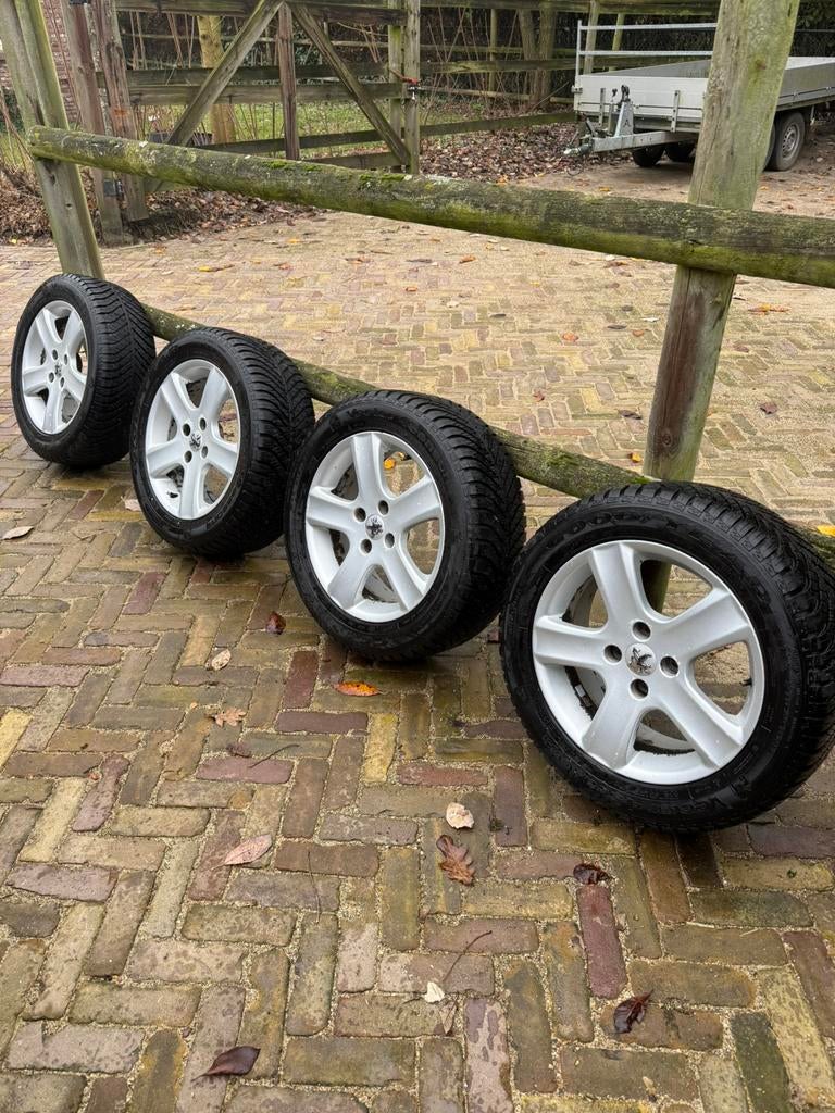 4Seasons banden + lichtmetalen velgen – 215/55 R16 – 4x108, Ophalen, 16 inch, Banden en Velgen, All Season