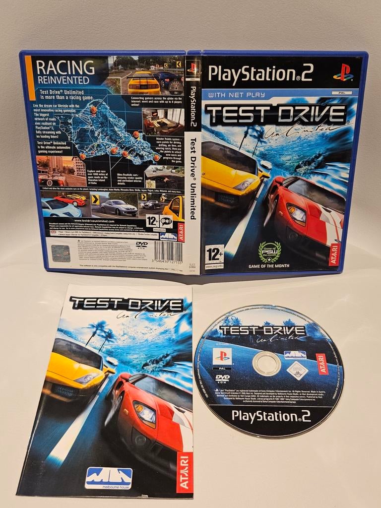 Test Drive Unlimited PS2, Spelcomputers en Games, 1 speler, Racen en Vliegen, Ophalen of Verzenden, Zo goed als nieuw