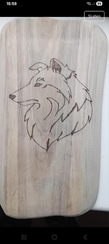 In hout gebrand sheltie, Ophalen of Verzenden, Nieuw