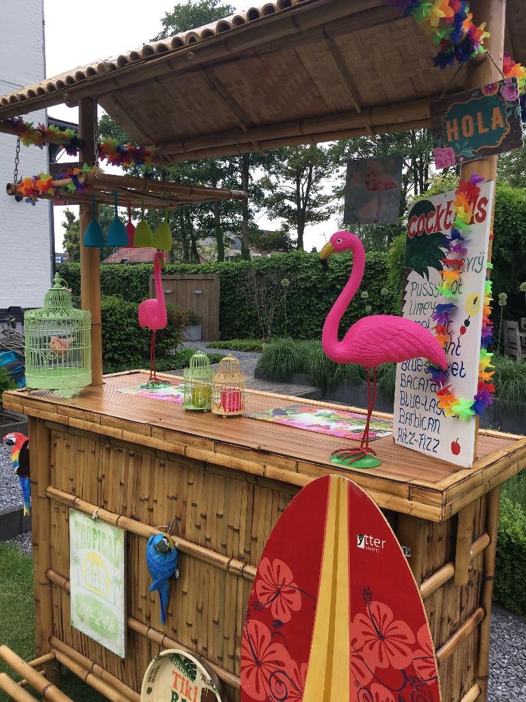 Tikibar, cocktail bar, bamboe bar, Hawaii te huur, Ophalen, Zo goed als nieuw, Overige