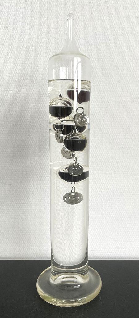 galileo thermometer glas 34 cm, Ophalen of Verzenden, Zo goed als nieuw