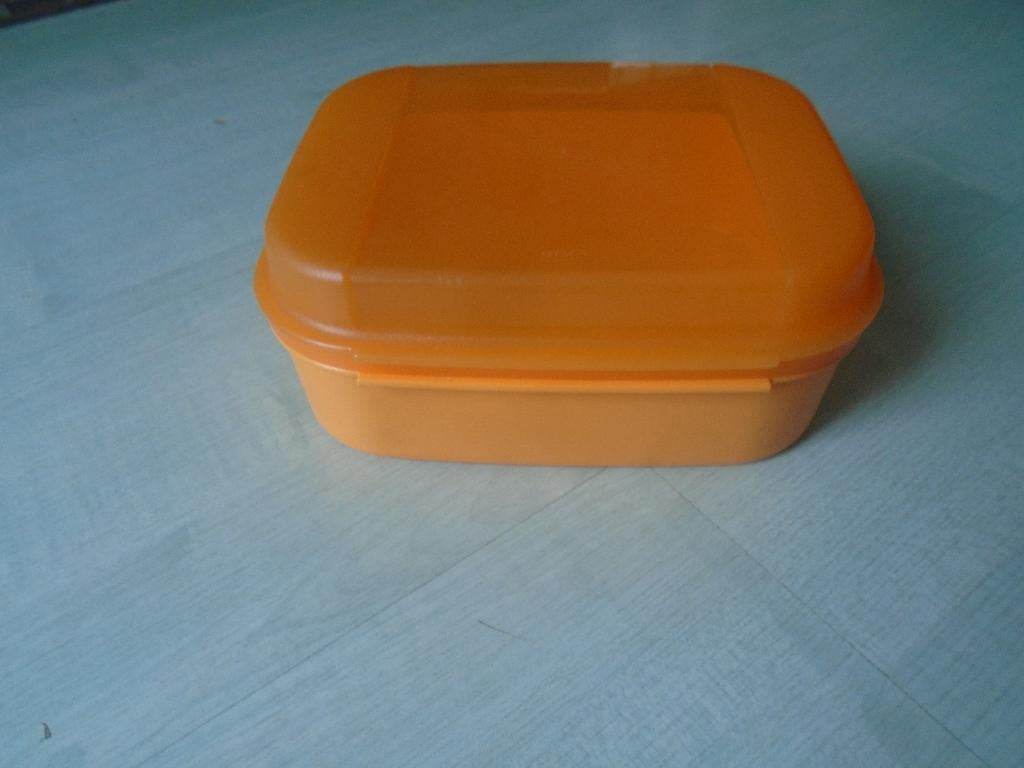 koektrommel (oranje), tupperware, Ophalen of Verzenden, Zo goed als nieuw, Oranje, Overige typen