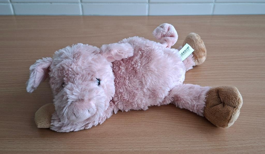 Knuffel van De Bijenkorf, Roze Varken, Varkentje, Overige typen, Ophalen of Verzenden, Zo goed als nieuw, Wasbaar