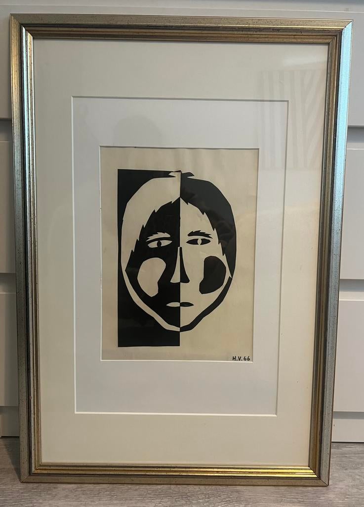 Hendrik Valk gemengde techniek 1966, Ophalen of Verzenden