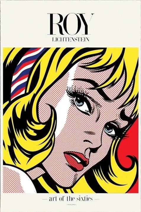 Roy Lichtenstein - The Sixties - ArtPrint op Canvasdoek, Antiek en Kunst, Kunst | Litho's en Zeefdrukken, Verzenden