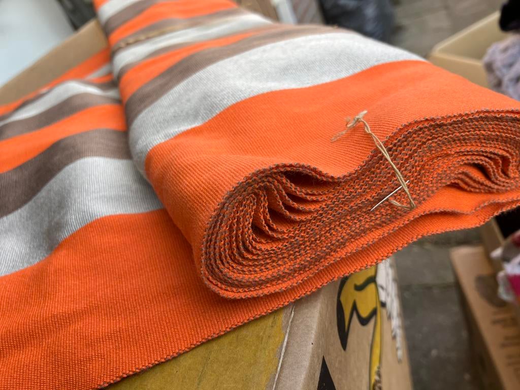 Retro stof jaren 70, Overige kleuren, 200 cm of meer, Ophalen of Verzenden, Zo goed als nieuw