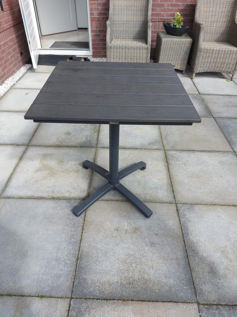 Bellagio klaptafel, balkontafel, tuintafel 70 x 70, Ophalen, Gebruikt, Rechthoekig, Aluminium