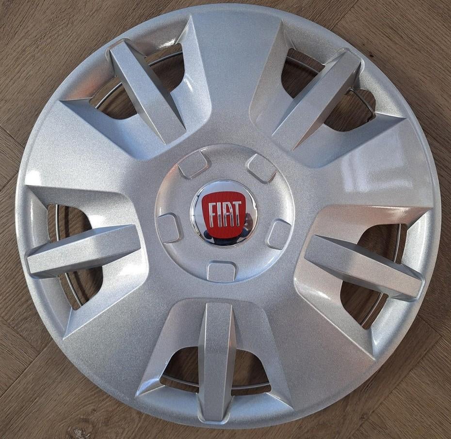 Wieldoppen set Fiat Ducato 15 Inch 4 stuks Rood logo, Ophalen of Verzenden, Nieuw, Citroën