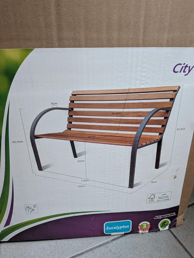 Tuinbank central park, Ophalen, Nieuw, Hout