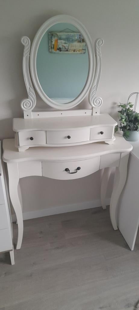 Witte meiden kaptafel., Ophalen, Minder dan 50 cm, 100 tot 150 cm, Zo goed als nieuw