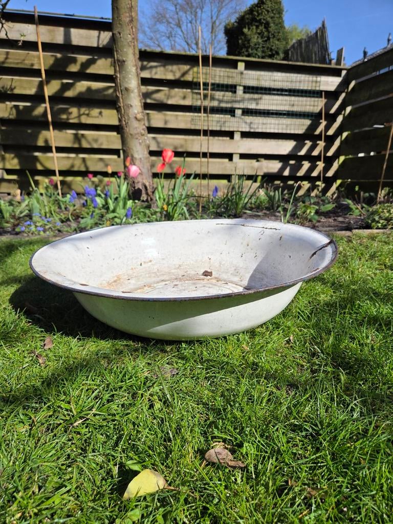 Vintage geëmailleerde teil / waskom, Antiek en Kunst, Antiek | Emaille, Ophalen of Verzenden