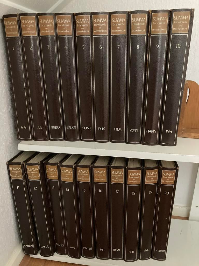 20-delige complete summa encyclopedie mooie banden Z.g.a.n., Boeken, Encyclopedieën, Ophalen, Zo goed als nieuw, Algemeen
