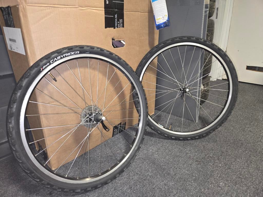Giant voor en achterwiel 26 inch 21 versnellingen, Fietsen en Brommers, Fietsonderdelen, Ophalen, Gebruikt, Wiel